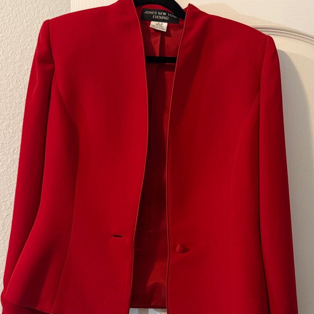 Red Women's Blazer - Picture 5 of 8